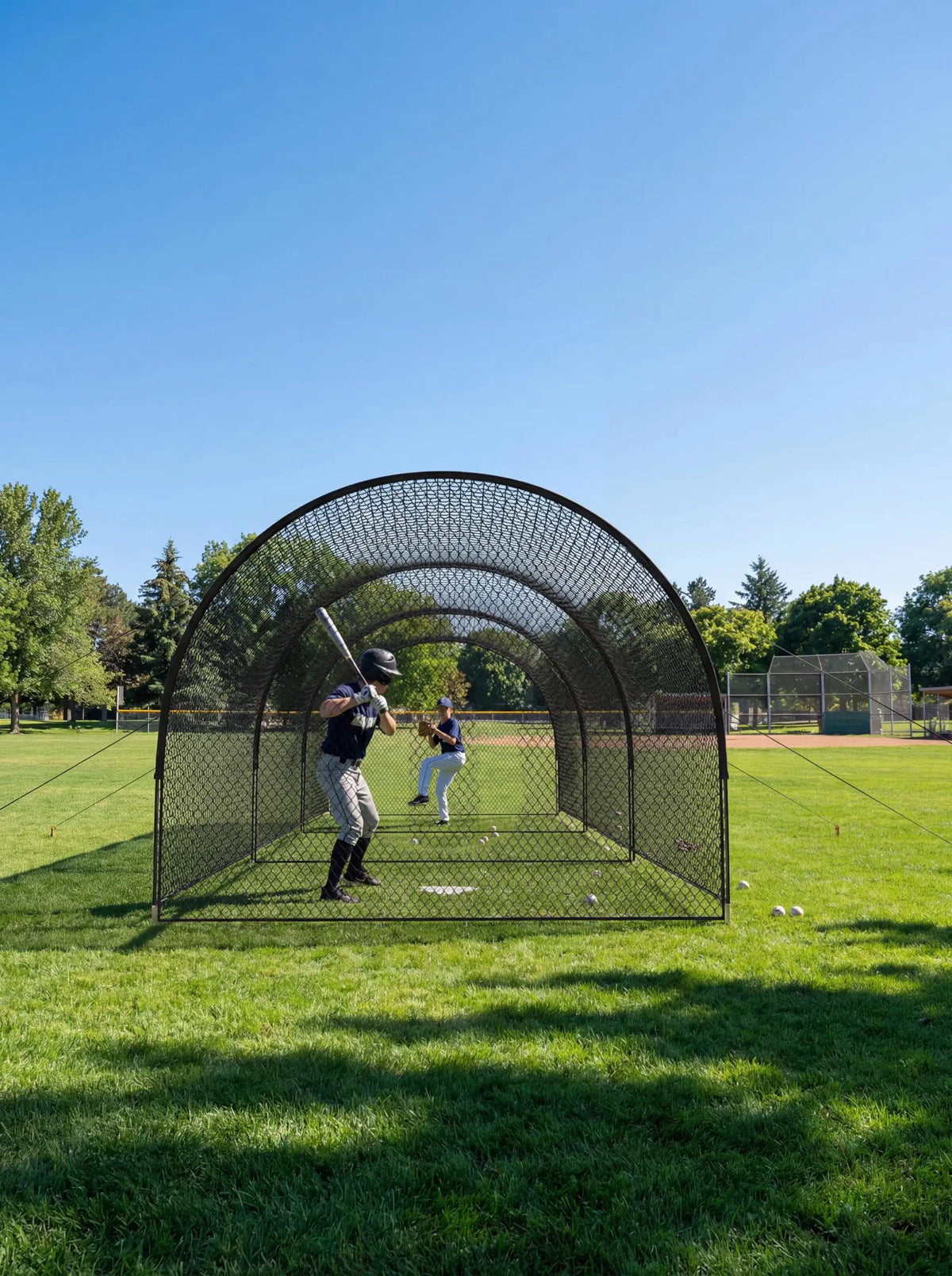 Durable Baseball Batting Cage With Frame And Training Netting