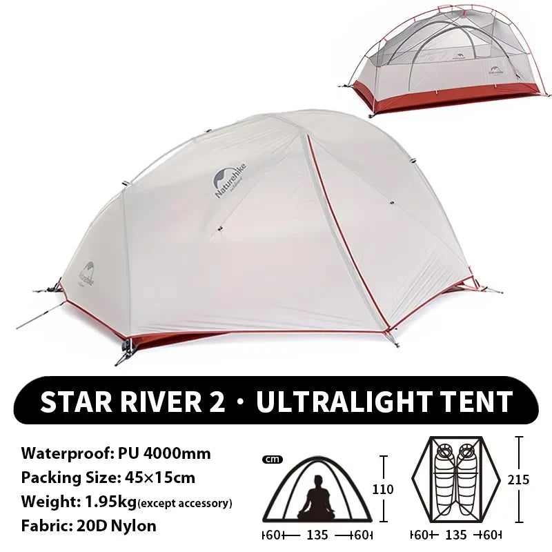 Naturehike Star River Ultralight 2 Person Waterproof Tent