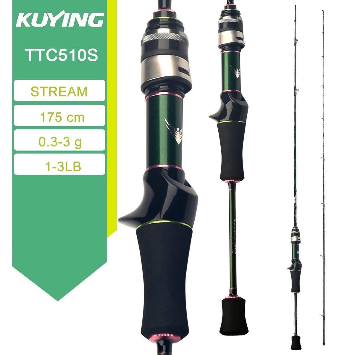 Kuying Teton Carbon Spinning Casting Fishing Lure Rod