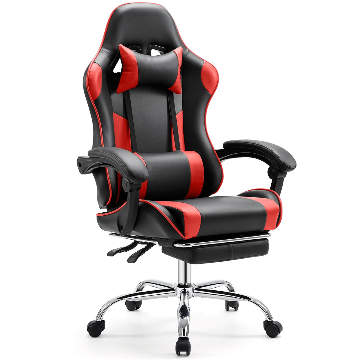 MCQ Ergonomic Gaming Chair With Adjustable Height And Footrest