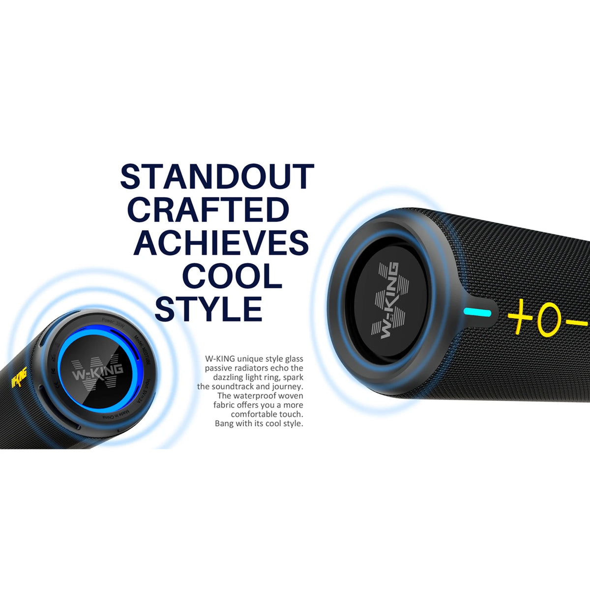 W-King 40W Bluetooth Waterproof Portable Speaker With App Control