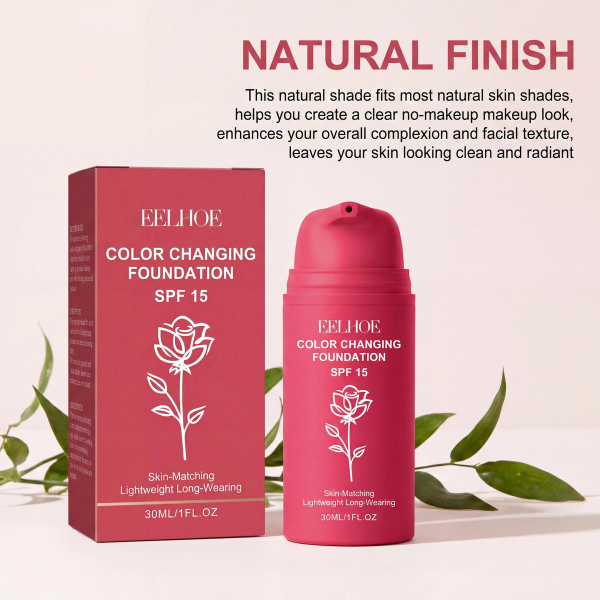 Eelhoe Natural Color Changing Waterproof Long Lasting Liquid Foundation