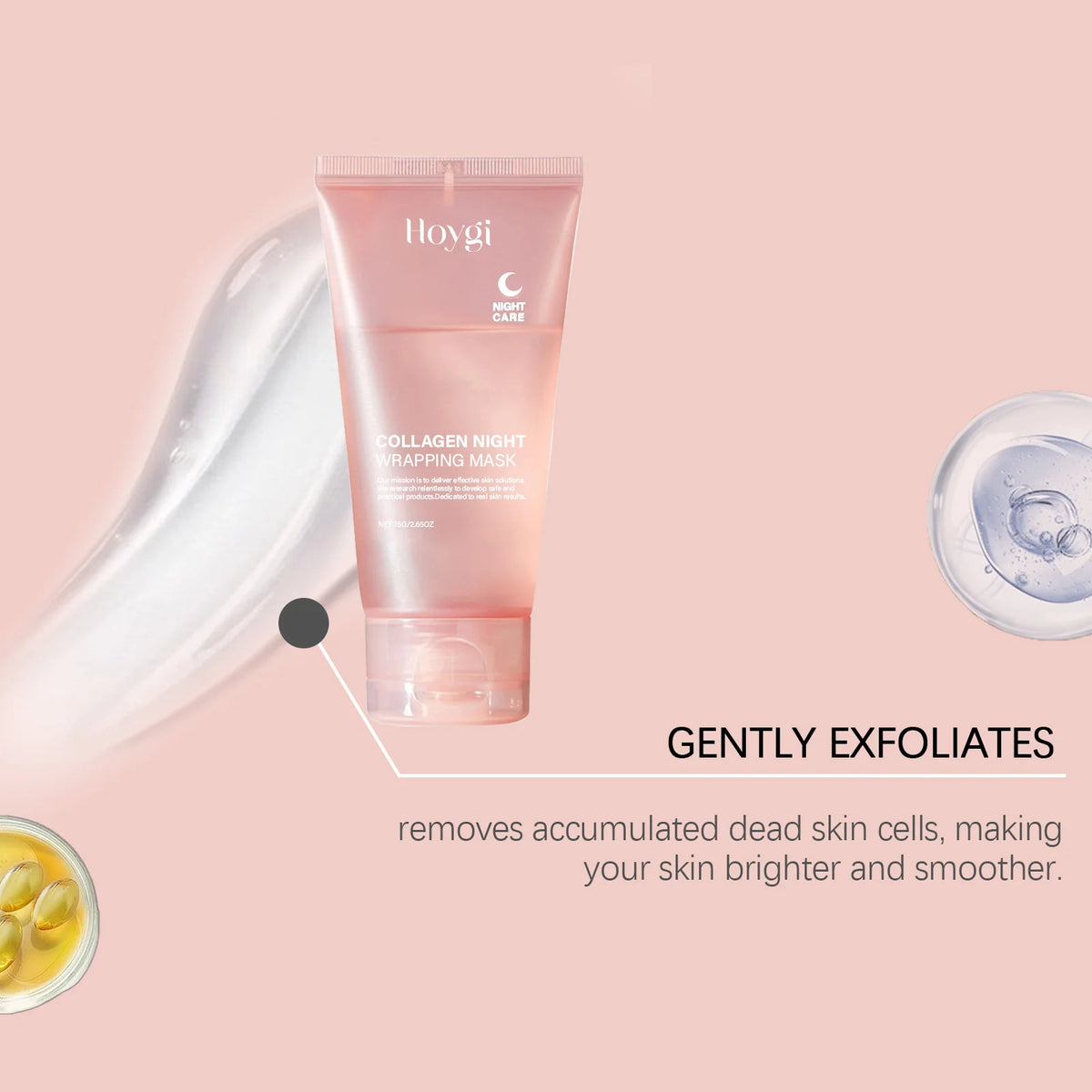 Hoygi Collagen Night Face Mask Hyaluronic Acid Hydrating Peel Off