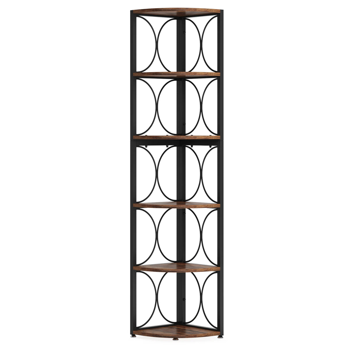 Tribesigns Six Tier Corner Bookshelf For Home Office Storage