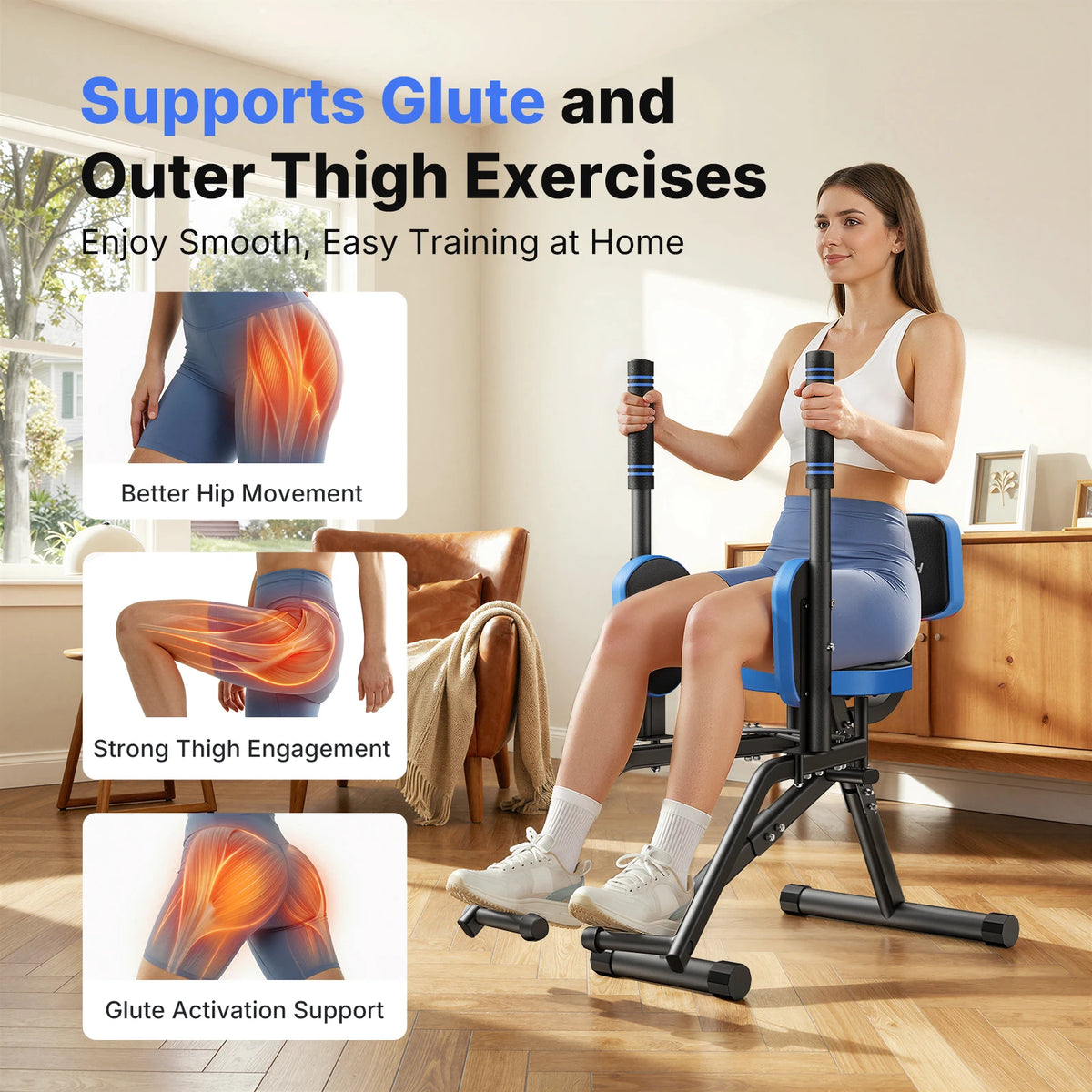 Merach Hip Abductor And Adductor Leg Trainer With Bands