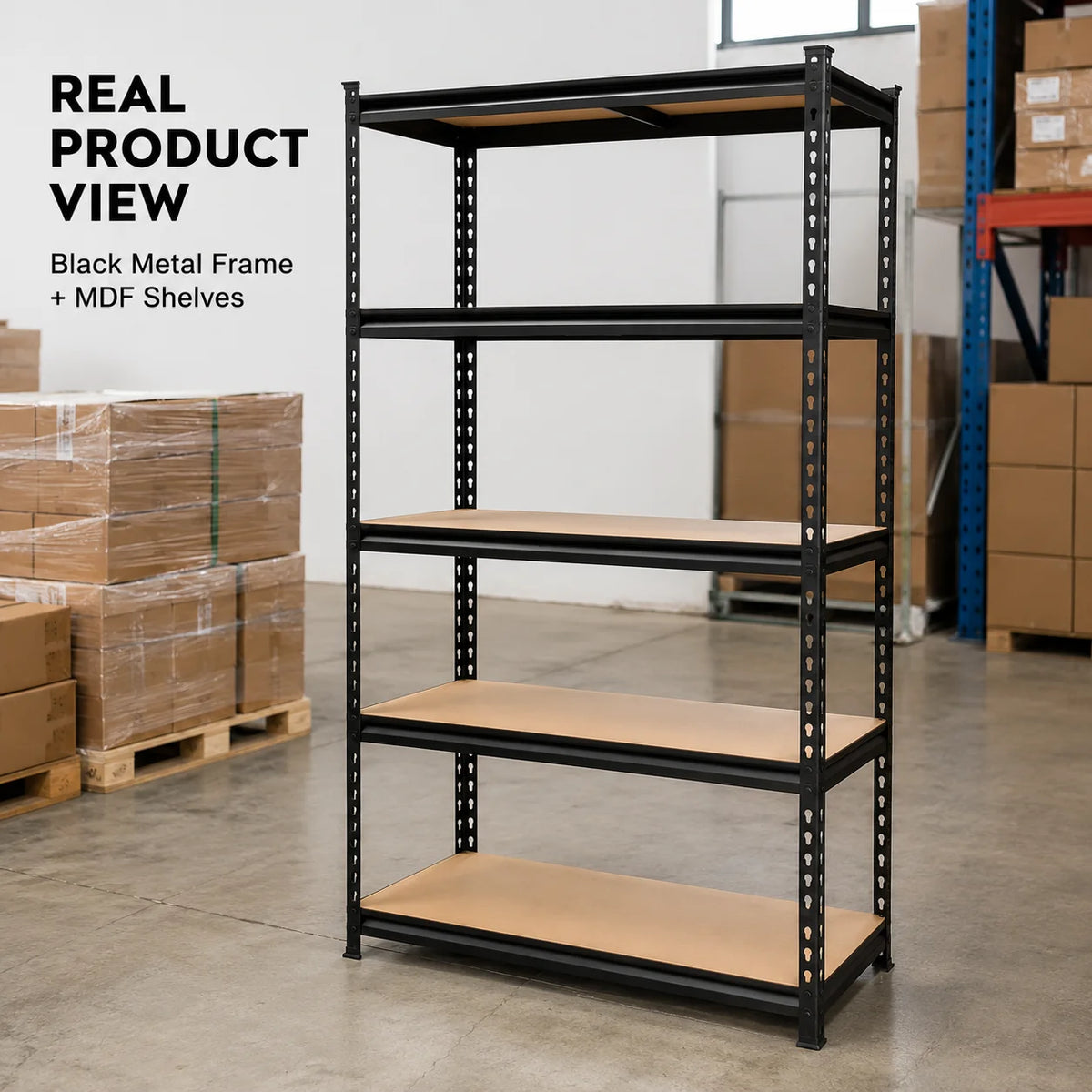 Heavy Duty Five Tier Metal Shelving Unit For Garage Storage