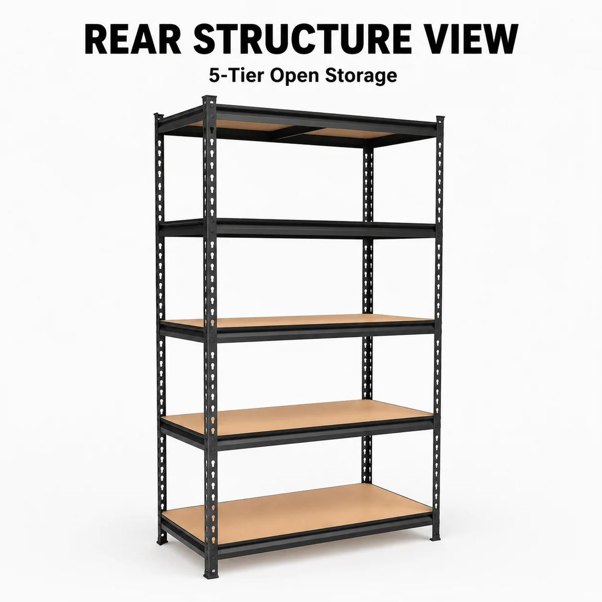 Heavy Duty Five Tier Metal Shelving Unit For Garage Storage