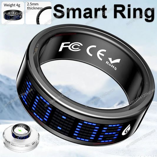 Smart Ring Heart Rate Blood Oxygen Sleep Monitor Display