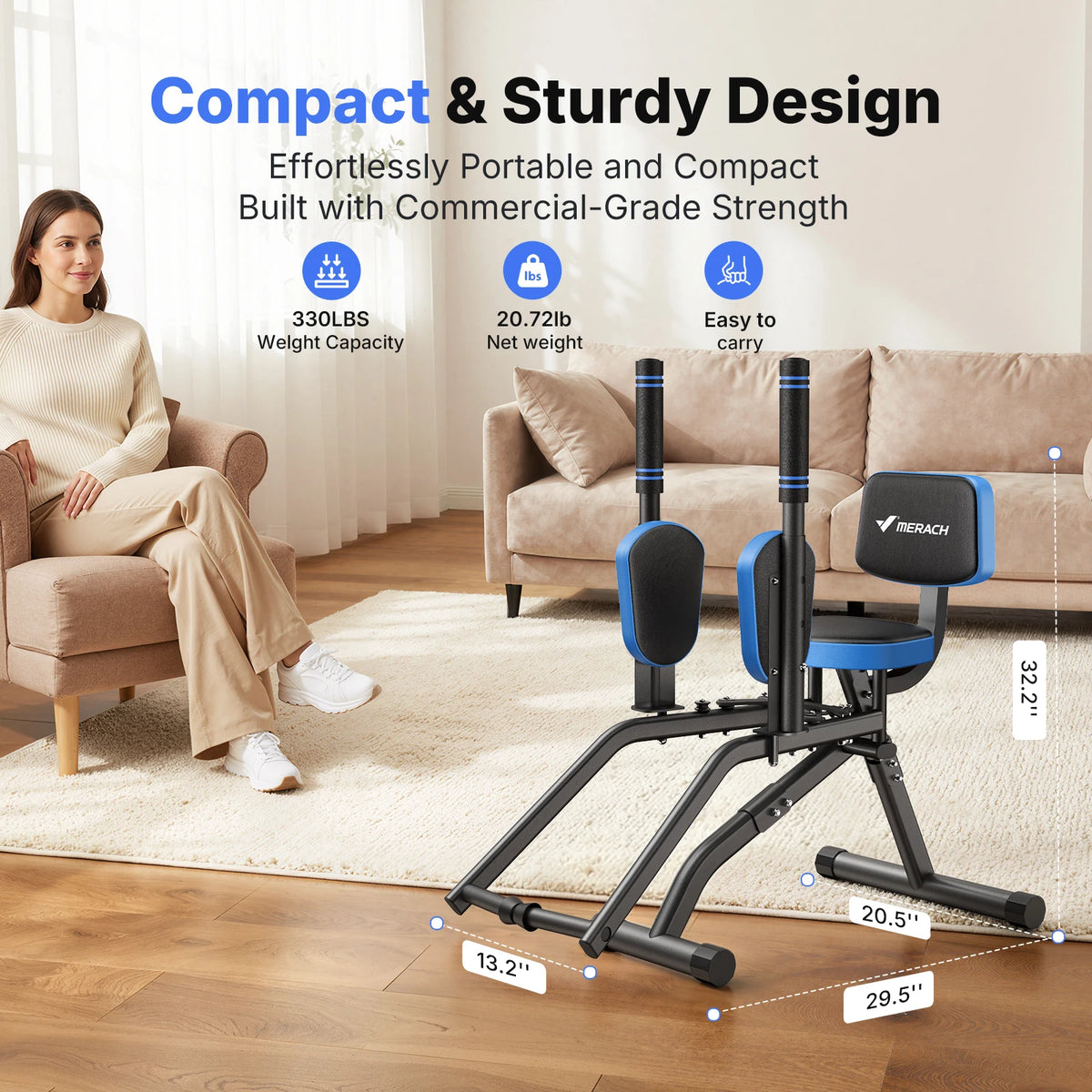 Merach Hip Abductor And Adductor Leg Trainer With Bands