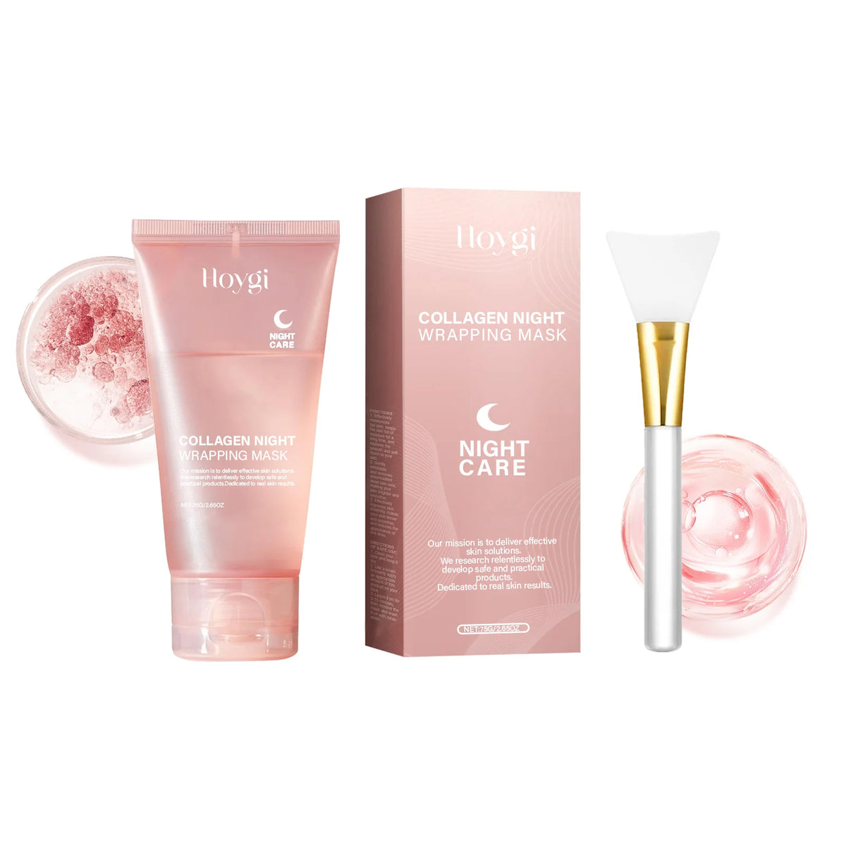 Hoygi Collagen Night Face Mask Hyaluronic Acid Hydrating Peel Off