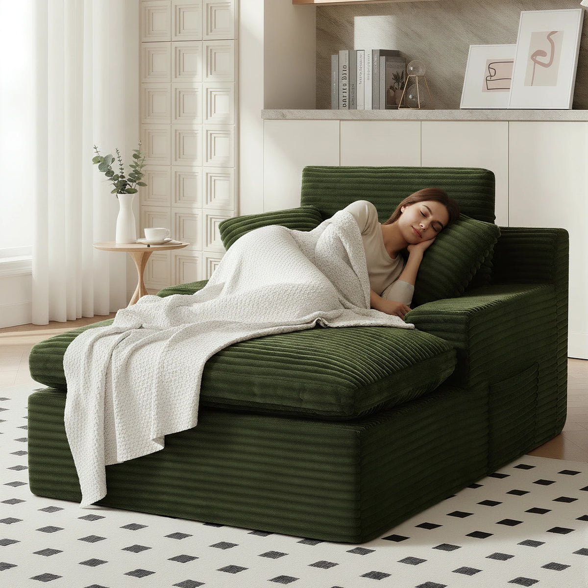 GAOHAPY Modular Sectional Sofa Chaise Lounge With Washable Cover