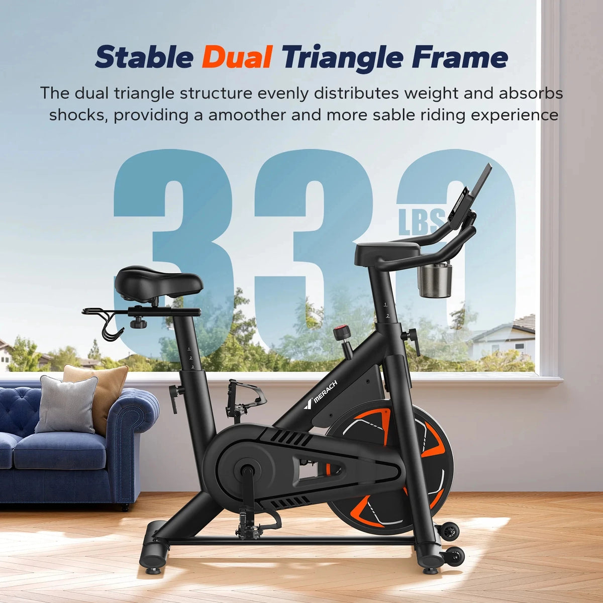 Merach Magnetic Spinning Bike For Home Indoor Cardio Fitness