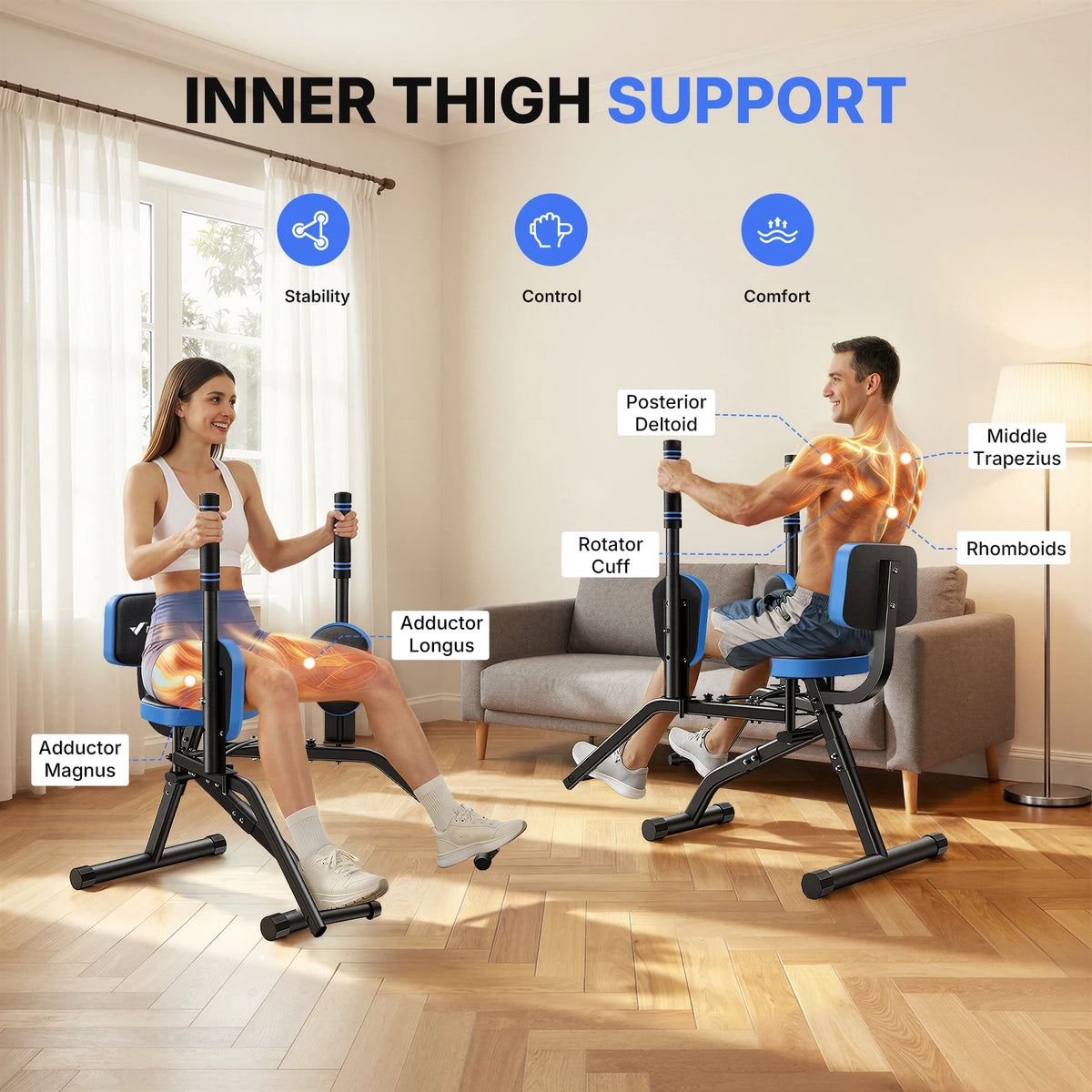 Merach Hip Abductor And Adductor Leg Trainer With Bands