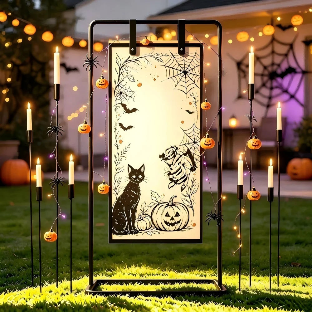 Heavy Duty Metal Wedding Sign Stand With Leather Straps