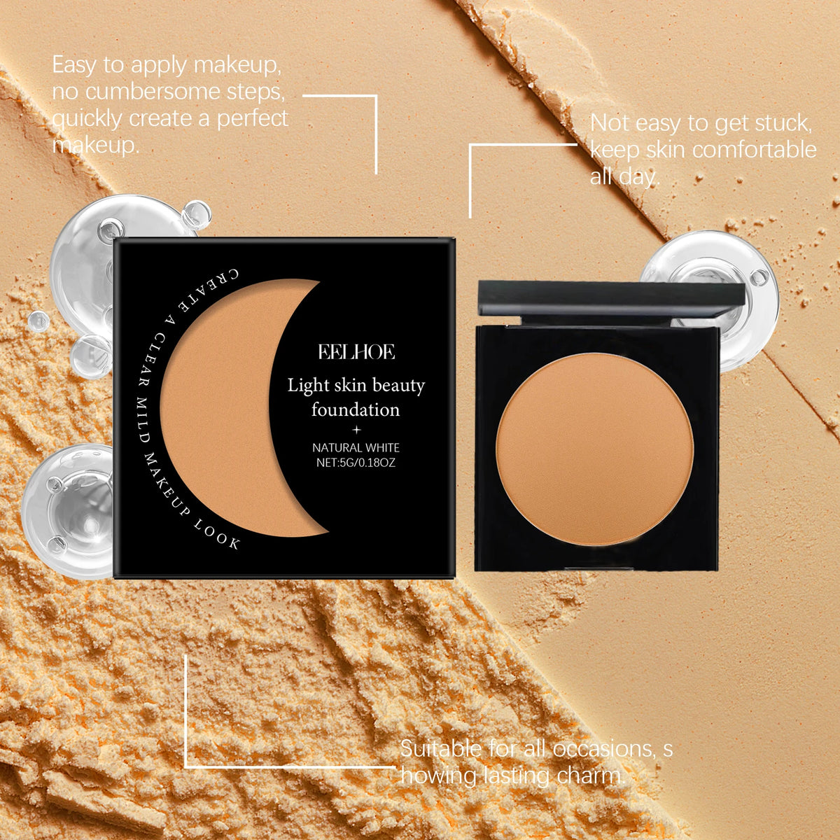 Eelhoe Vitamin E Hyaluronic Acid Moisturizing Foundation For Flawless Coverage