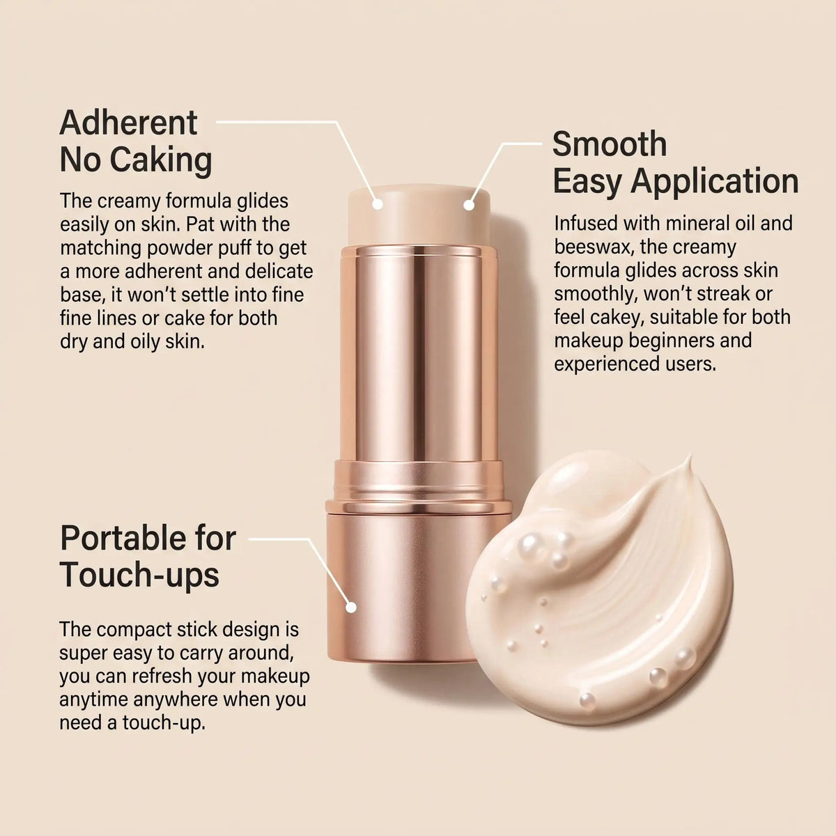 Zephoco Concealer Foundation Stick Full Coverage Waterproof