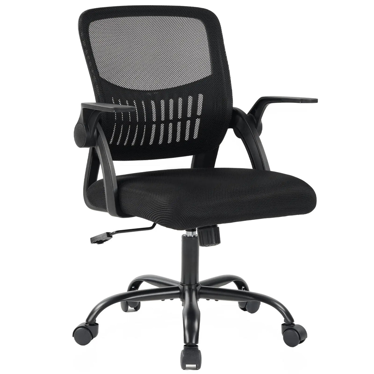 JHK Ergonomic Mid Back Chair with Lumbar Support Flip Armrests