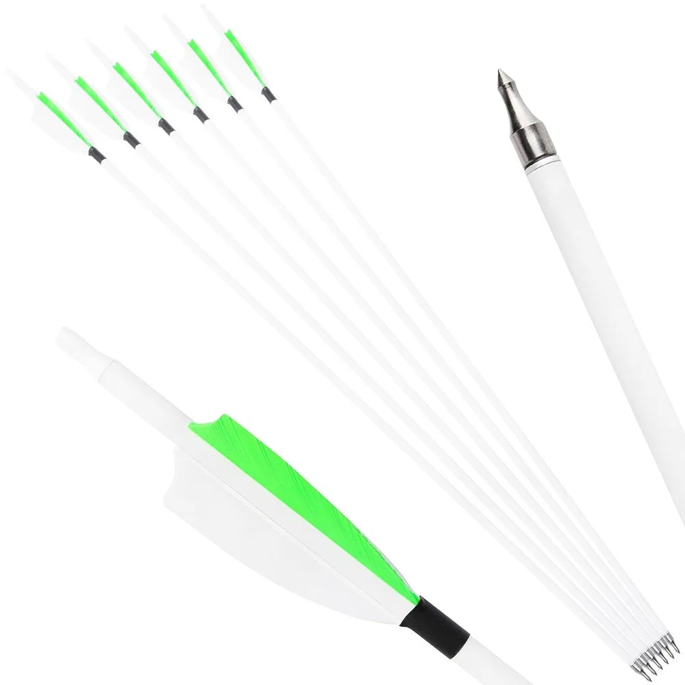 Ameyxgs Carbon Archery Hunting Arrows With Turkey Feathers