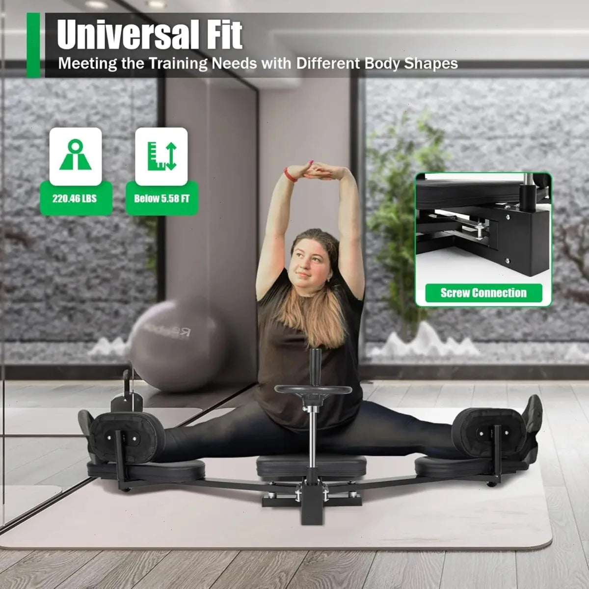 Adjustable 180 Degree Horizontal Splits Stretching Trainer For Flexibility