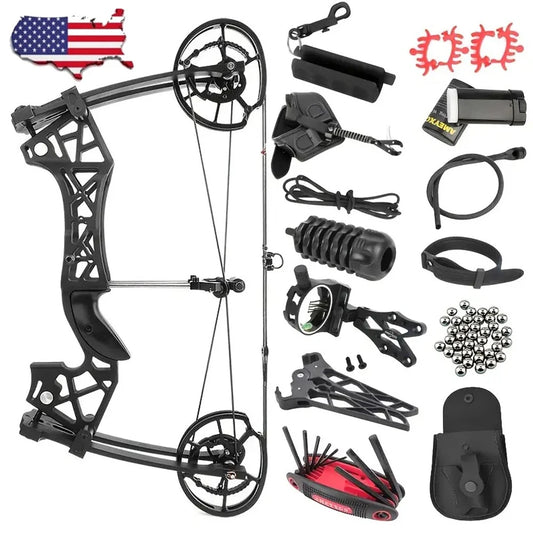 Ameyxgs Aluminum Compound Bow Set For Hunting And Archery