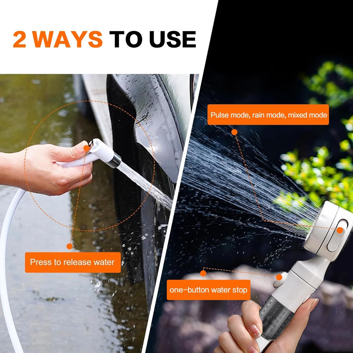 Portable Handheld Rechargeable Shower Pump For Outdoors