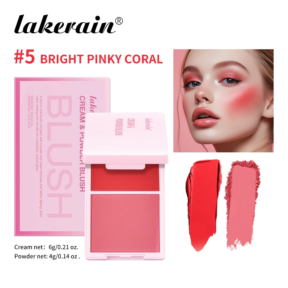 Lakerain Long Lasting Highly Pigmented Cream Powder Blush