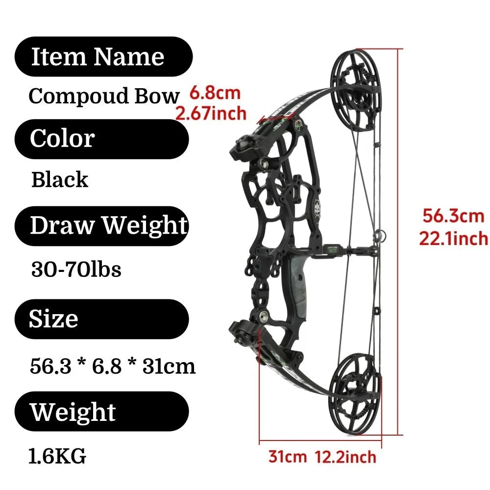 Adjustable Compound Bow And Arrow Kit For Hunting Archery Practice