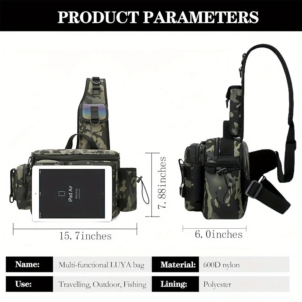 Nylon Fishing Tackle Waist Bag For Camping And Hiking