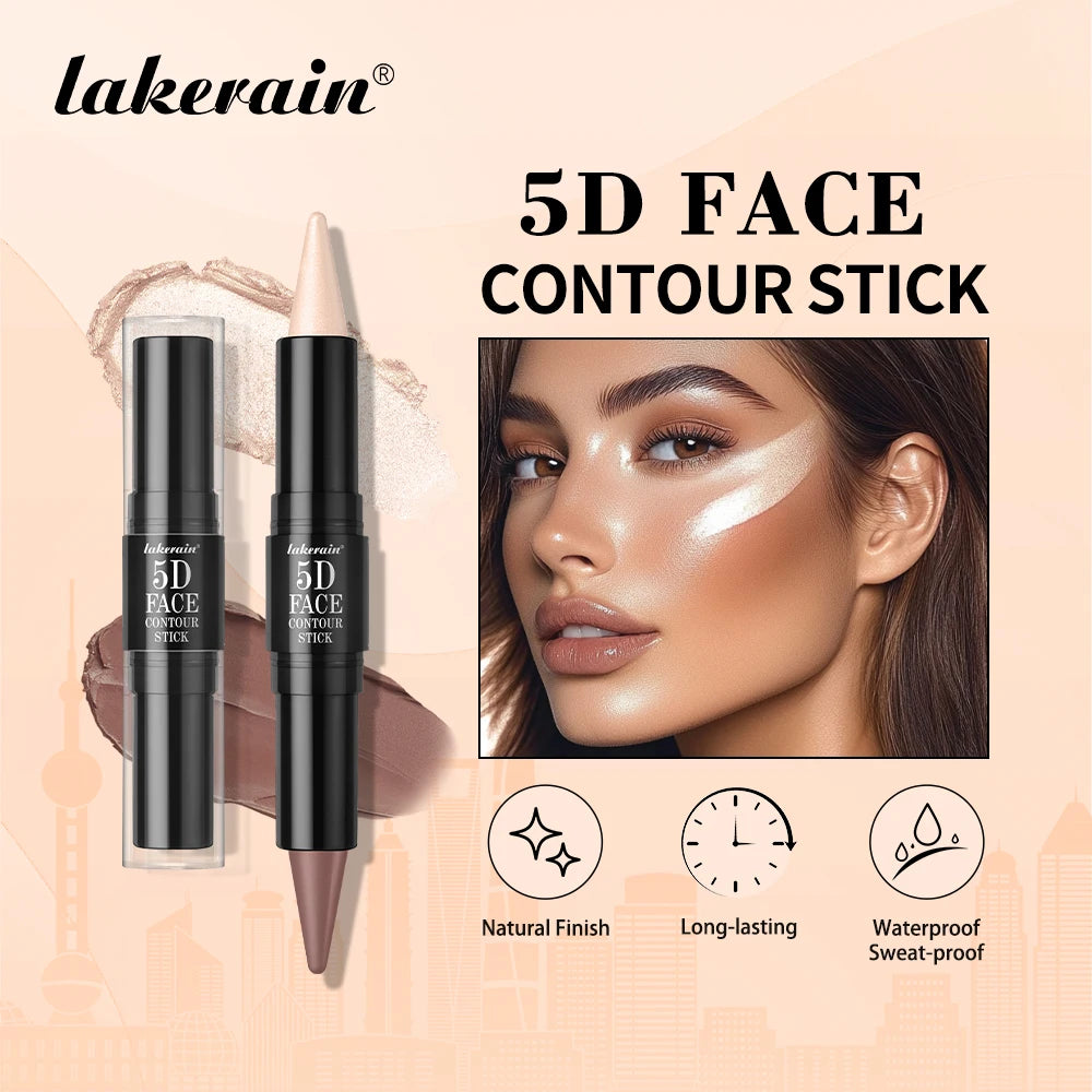 Lakerain Dual Ended Waterproof Contour And Highlighter Stick Pen