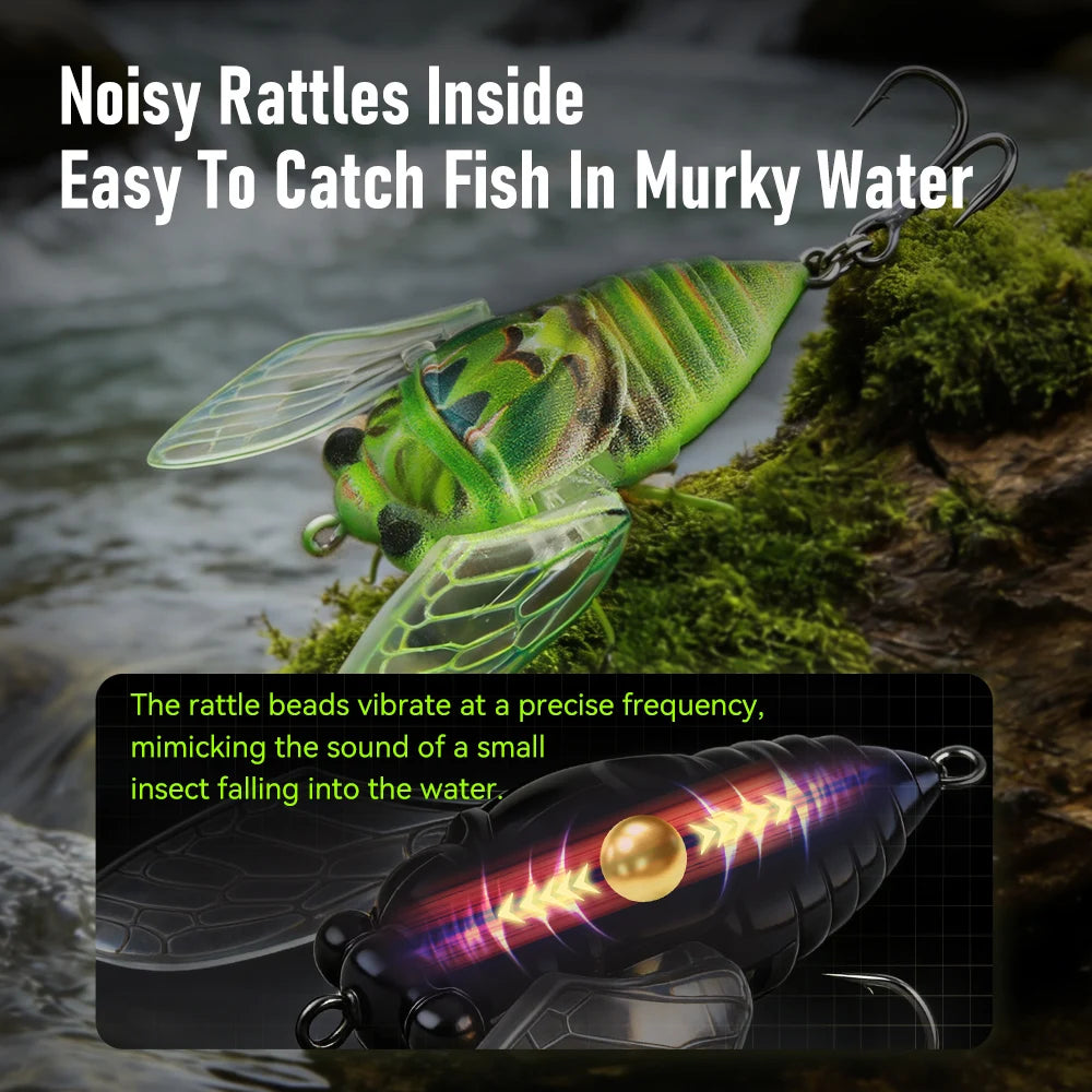 Kingdom 3 Pack Topwater Cicada Artificial Hard Fishing Lure