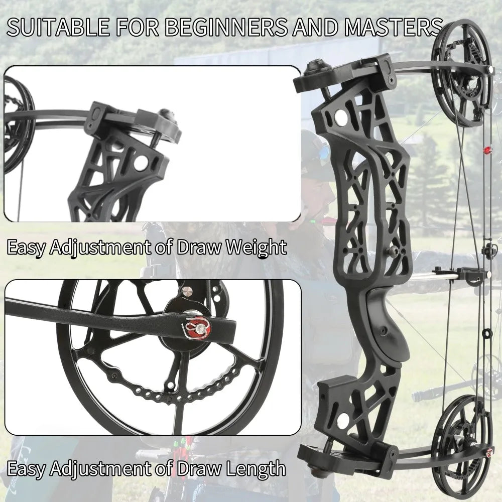 Ameyxgs Aluminum Compound Bow Set For Hunting And Archery