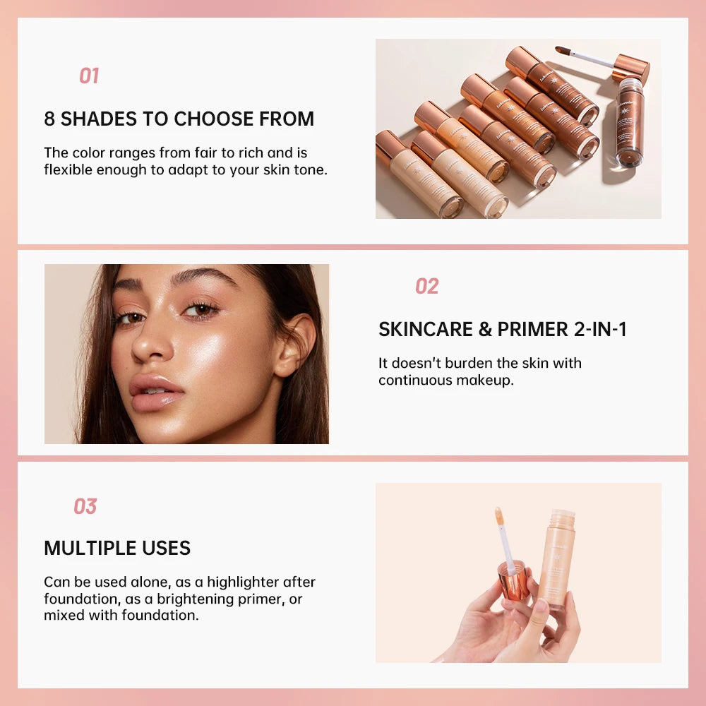 Lakerain Halo Glow Liquid Face Contouring Pearlescent Skin Brightener