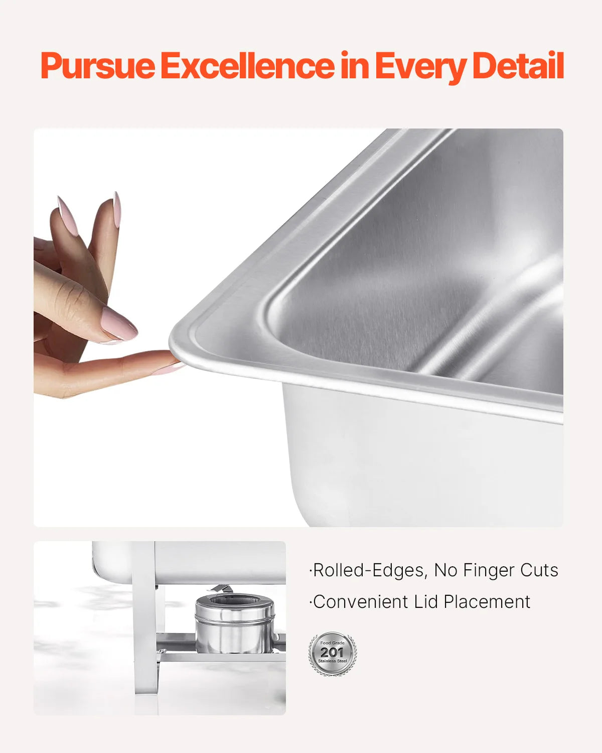 SucceBuy Stainless Steel Chafing Dish Buffet Warmer Set For Parties
