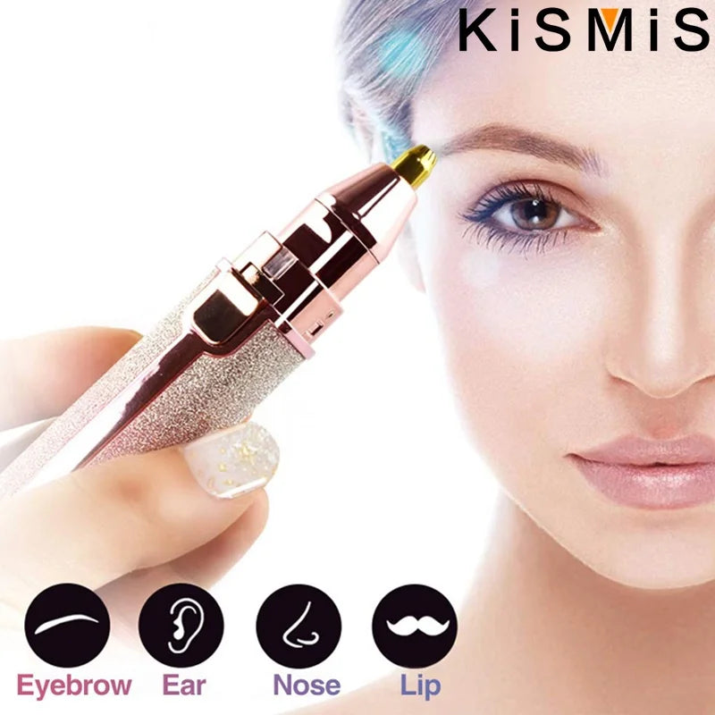 USB Rechargeable 2 In 1 Facial Hair Remover Eyebrow Trimmer