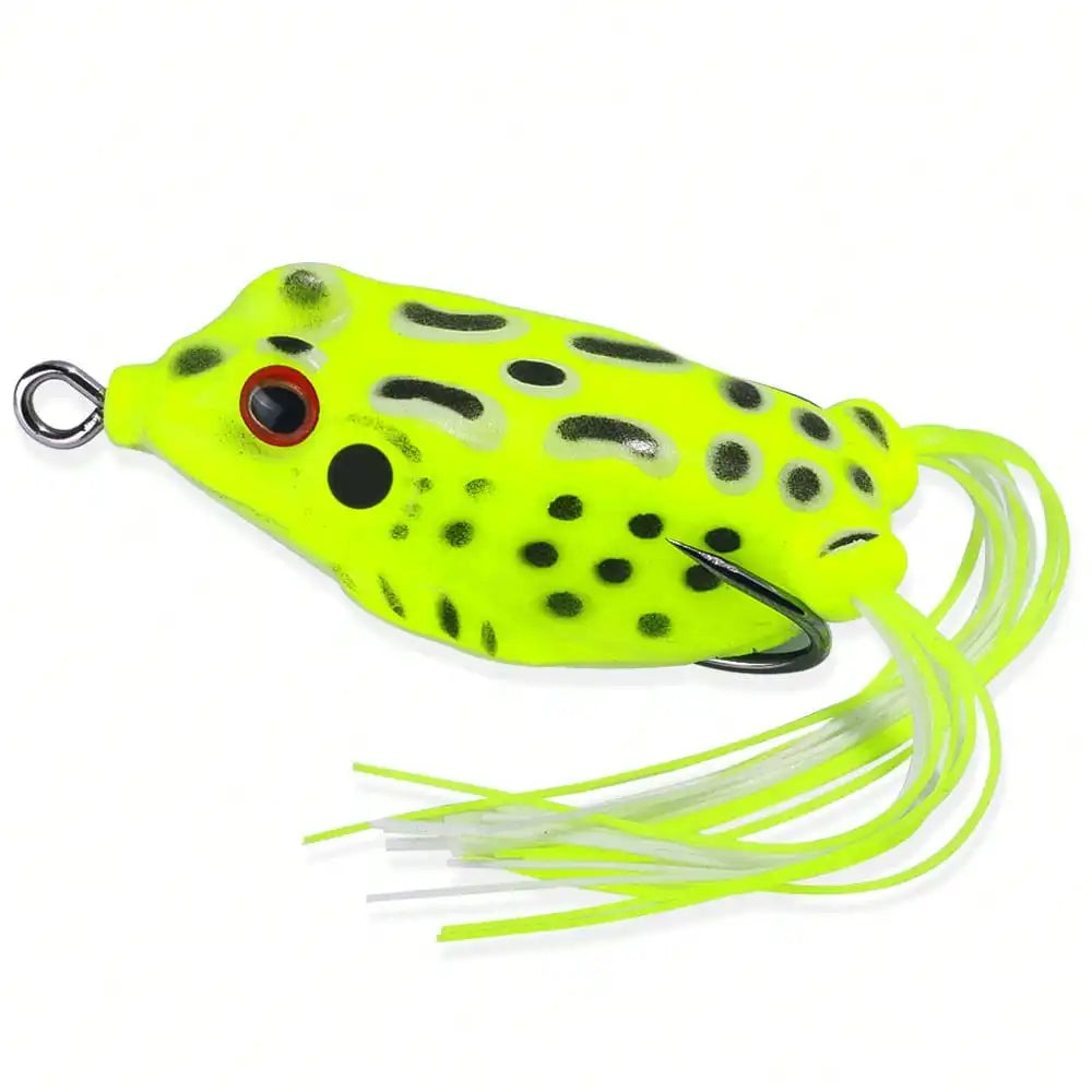 Artificial Top Water Soft Tube Frog Lure With 3D Eyes