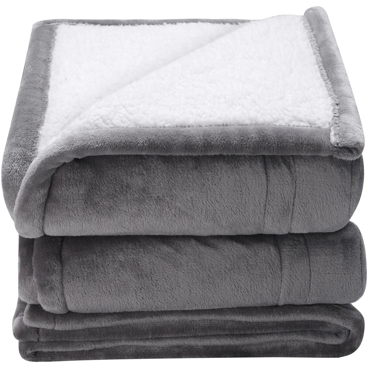 SucceBuy Electric Heated Blanket Featuring Flannel Sherpa Auto Off