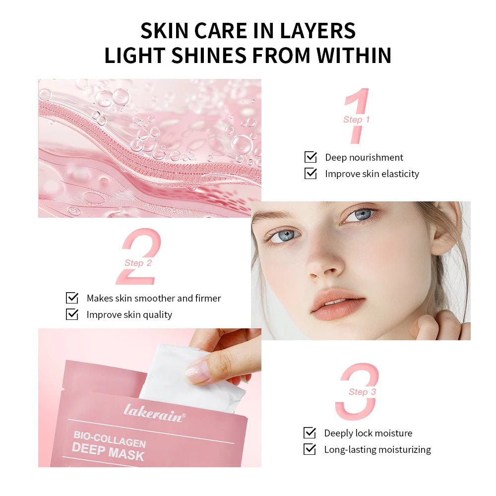Lakerain Bio Collagen Hydrating Brightening Face Mask