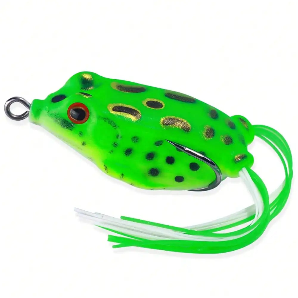 Artificial Top Water Soft Tube Frog Lure With 3D Eyes
