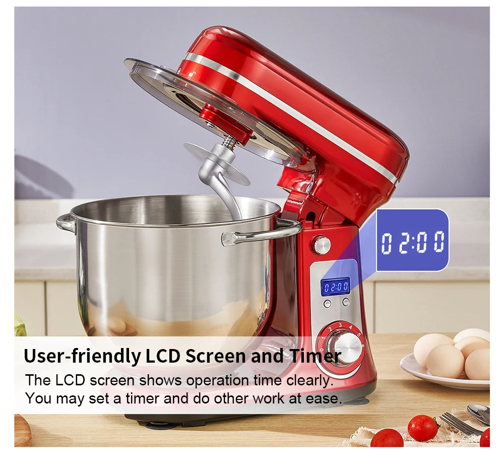 Biolomix 6-Speed Tilt Head Stand Mixer With Quiet Motor