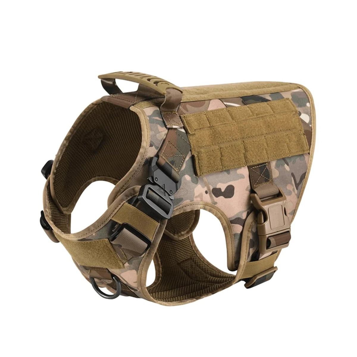 Nylon Tactical Dog Harness With Molle Pouches And Quick Release