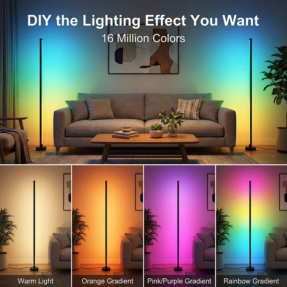 DUMILOO Smart LED Floor Lamp Featuring RGB And App Control