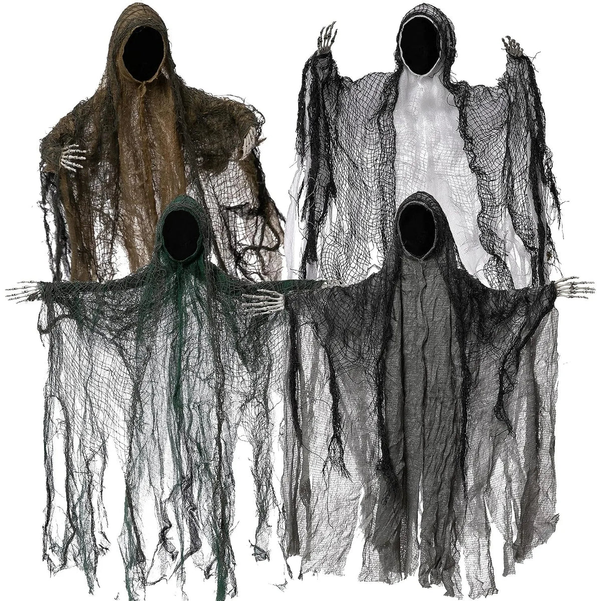 Halloween Hanging Faceless Ghost Decoration Set For Outdoors