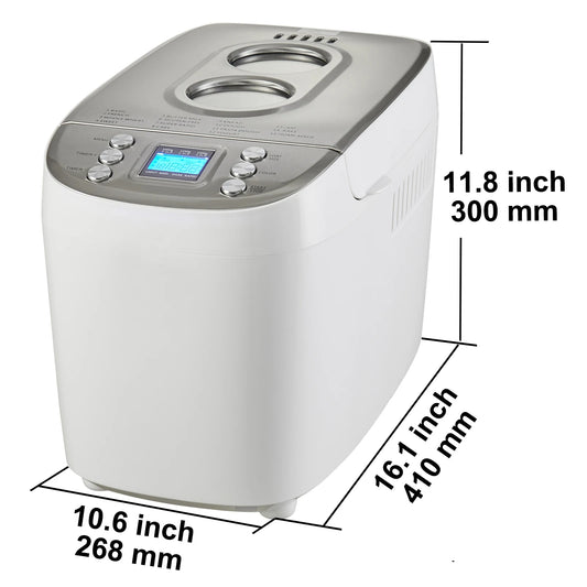 VEVOR 15-in-1 Automatic Bread Maker Nonstick Ceramic Pan Gluten-Free