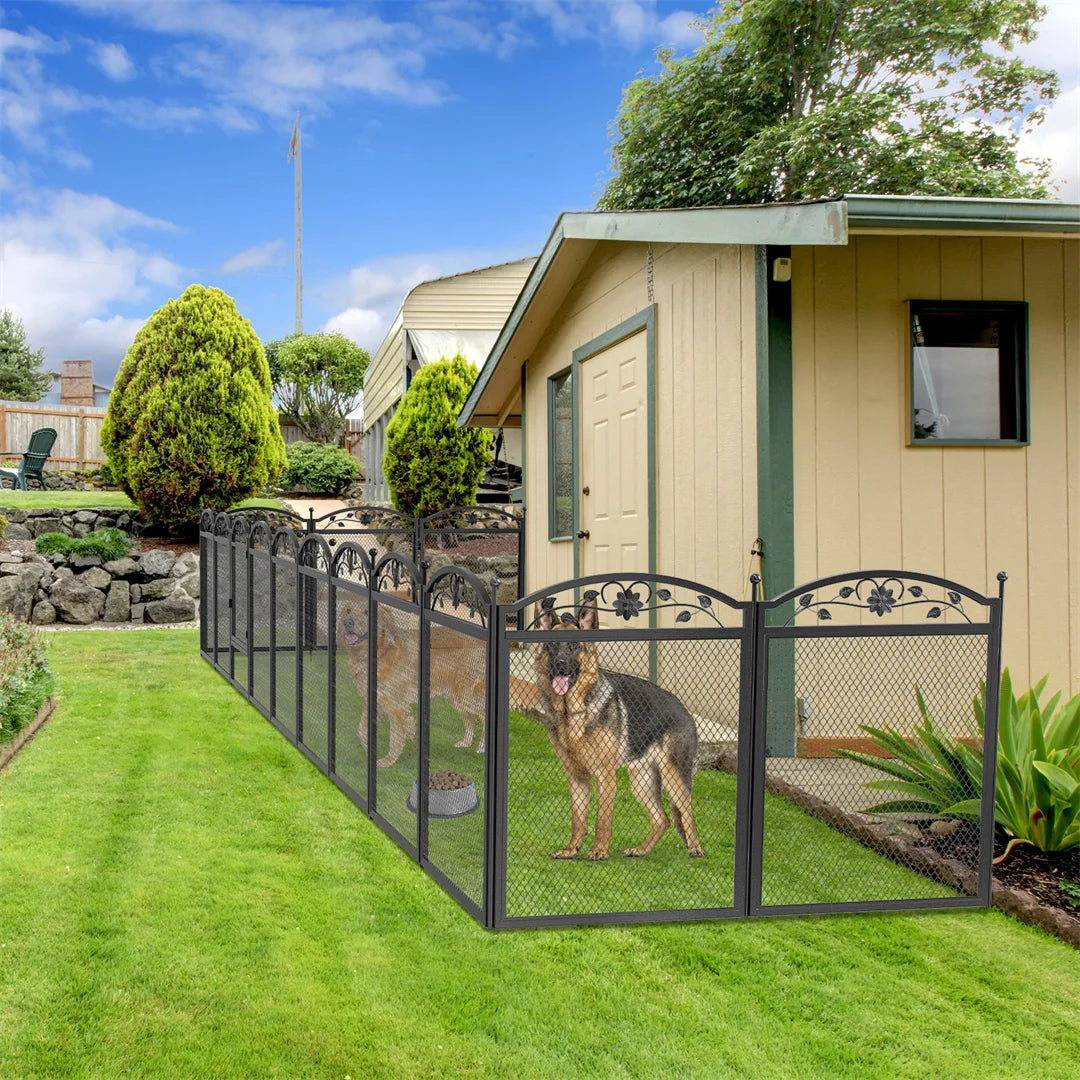 BINGOPAW Heavy Duty Metal Dog Playpen Outdoor Indoor Fence