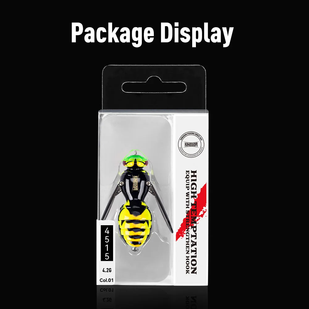 Kingdom Floating Wasp Bait Topwater Fishing Lure For Bass Pike
