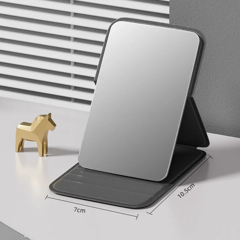 Portable Folding Handheld Makeup Mirror For Desk And Travel