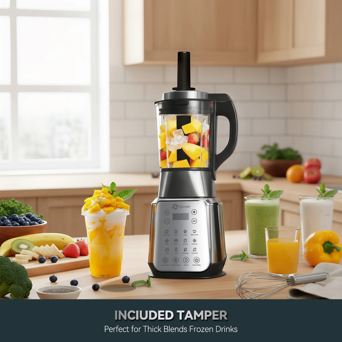 Astralship 1500W High Speed Blender With Stainless Steel Blades