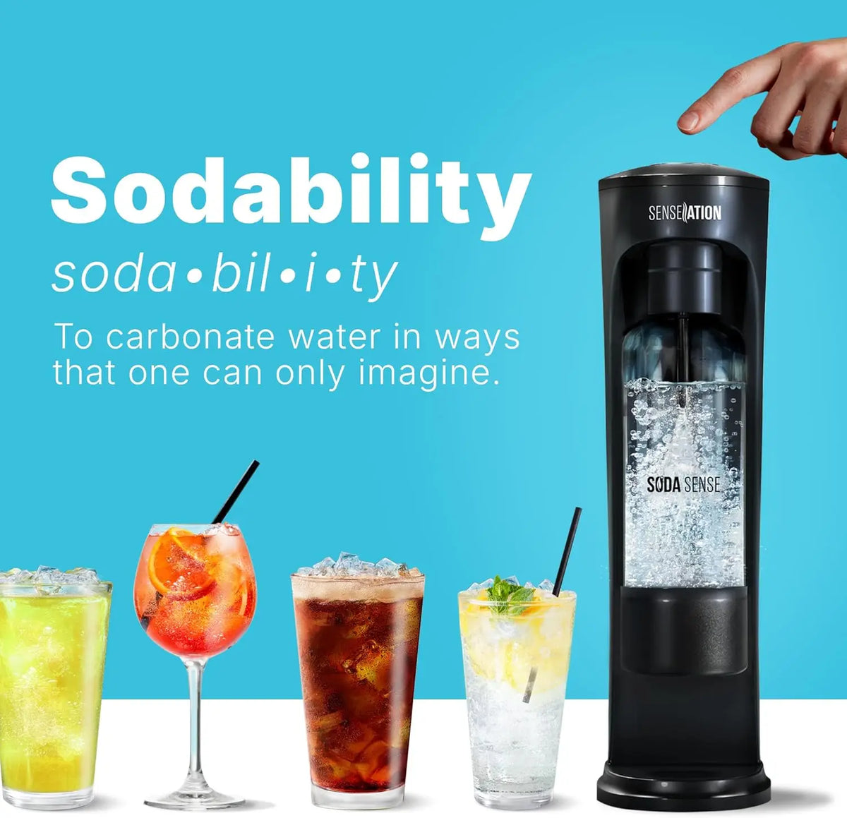 XMSJ Electric Sparkling Water Maker With Reusable Carbonation Bottle