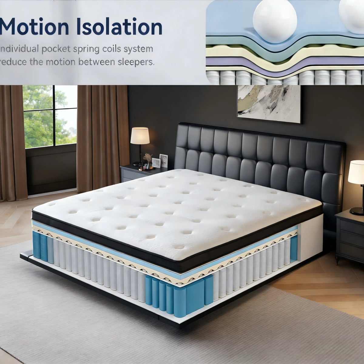 Hybrid Mattress In A Box With Pocket Springs Medium Firm