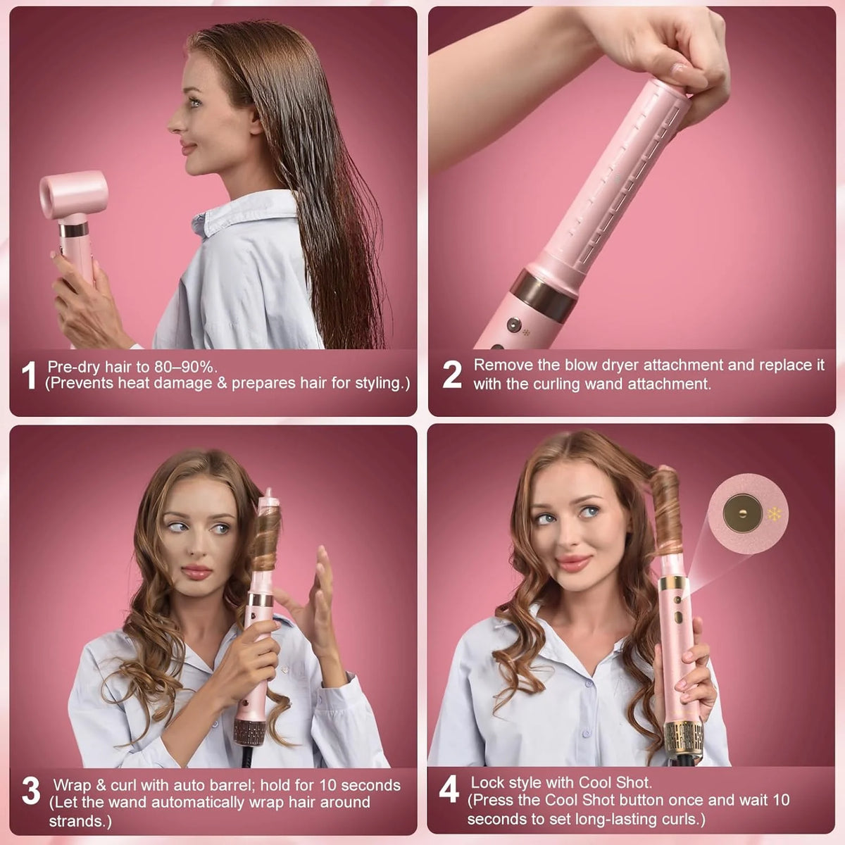 Mythsight 6-In-1 Air Styler Hair Dryer Brush For Volumizing